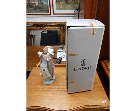 Boxed Lladro figurine entitled 'Charming Duet' 27cm in Height. 