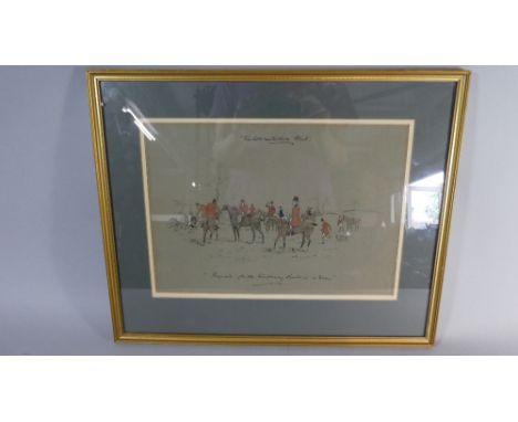 A Framed Worcester Hunt Print, Reynard Finds Temporary Shelter in a Drain 