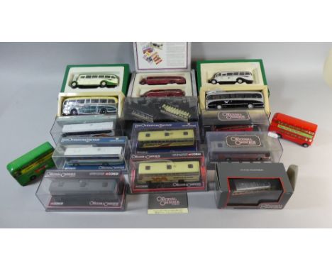 A Collection of Nineteen Boxed Corgi Diecast Models of Coaches and Buses 