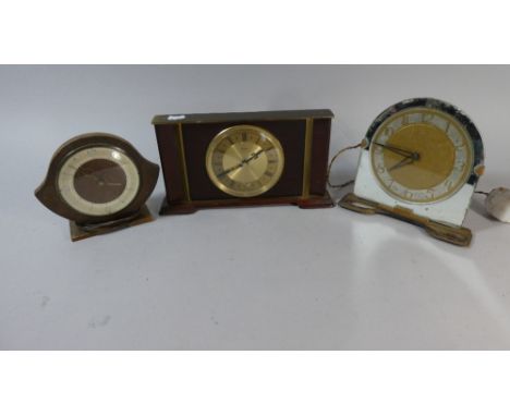 Three 20th Century Mantel Clocks, Two Electric and One Battery 