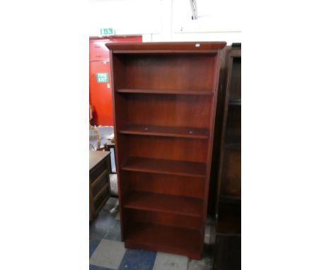 A Modern Five Shelf Open Bookcase, 80cm wide 