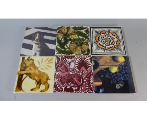 A Collection of Reproduction Tile Tea Pot Stands 