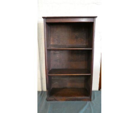 An Oak Two Shelf Open Bookcase, 55cm Wide 