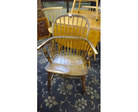 A small late 19th century stick back Windsor chair.