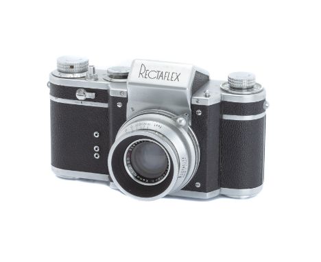 A Rectaflex Starea Rectaflex 1000 SLR Camera,1949-56, chrome, serial no. B.16334, with Schneider Xenon f/2 50mm lens, chrome,