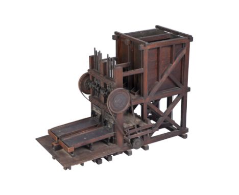 An Exceptionl & Large Model of An Australian Gold Mine Stamp Mill,Australian, c.1890, signed to the stamp mill casting 'IVANH