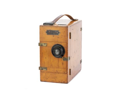 A Will Day 35mm Hand-Crank Motion Picture Camera,1900-, with Opt Werke Rudersdorf Ruo Kino f/2 42mm lens, black, serial no. 1