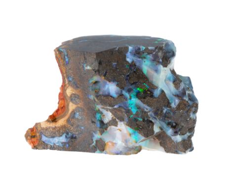 Opal, Queensland, Australia,Opal, Queensland, Australia, cut to two sides and polished on one, dimensions (cm) 7.7 x 7.7 x 6.