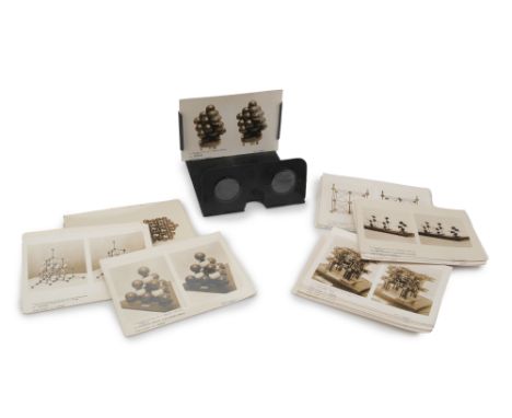 A Collection of Stereoscopic Photographs of Crystal Models With Provenance,consisting of 29 stereo images of crystal structur