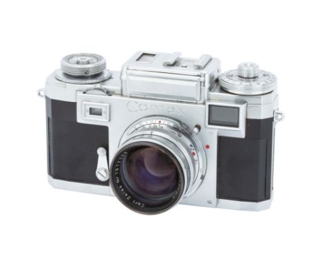 A Zeiss Ikon Contax IIIa Rangefinder Camera,1950-61, chrome, serial no. R36361, with Carl Zeiss Sonnar f/1.5 50mm lens, chrom