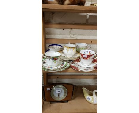 SHELF LOT OF VINTAGE CHINA TRIOS