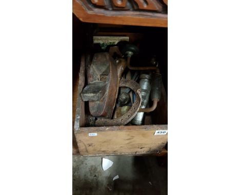 BOX OF ANTIQUE TOOLS