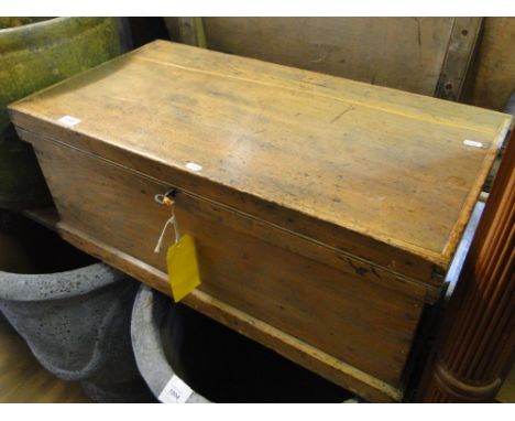 A Victorian pine tool box.