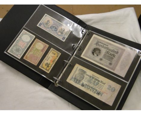 Album of vintage world bank notes