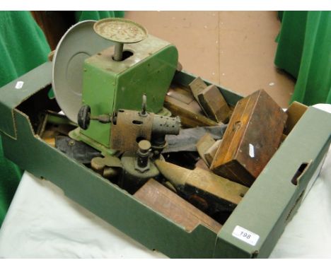 Kitchen scale, anvil, plane etc