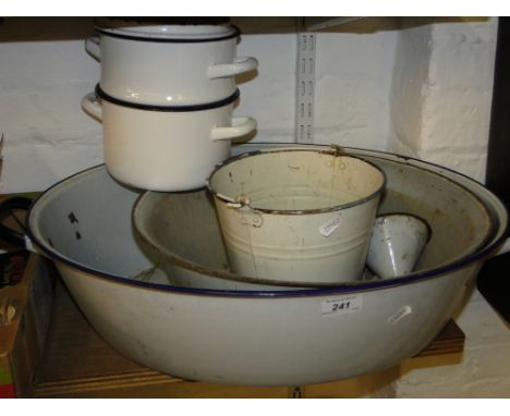 Enamel pan, bucket etc