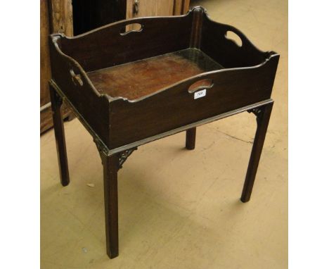 A Chippendale design mahogany planter on stand,width 1'10", height 2', depth 1'4".