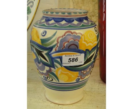 A Carter, Stabler & Adams Poole Pottery vase with floral decoration.