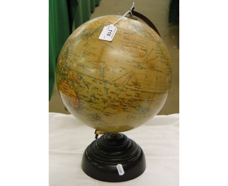 A 10" terrestrial globe on stand by "Geographia of London".