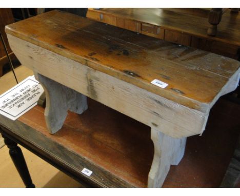 A small Vintage pine bench.