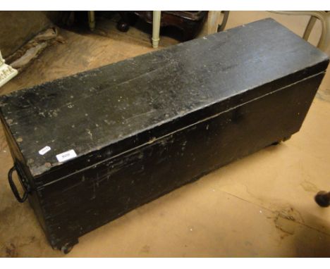 A Victorian stained pine carpenter's tool chest.