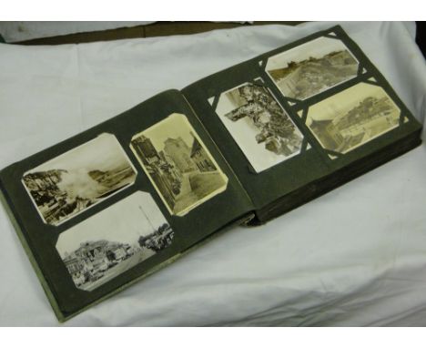 Vintage topographical postcard album, Hastings and the South of England.