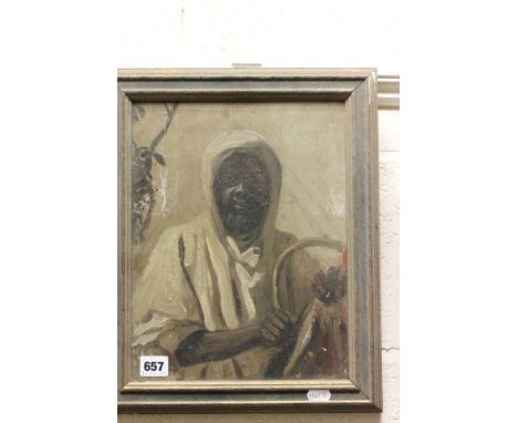 Oil on Board, Portrait of an Arabic Man