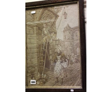 Antique Framed Tapestry of 19th century Sign Painter