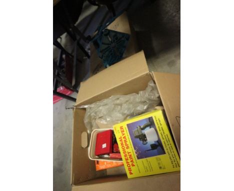 Group of Assorted Tools including an Assortment of Black and Decker Attachments