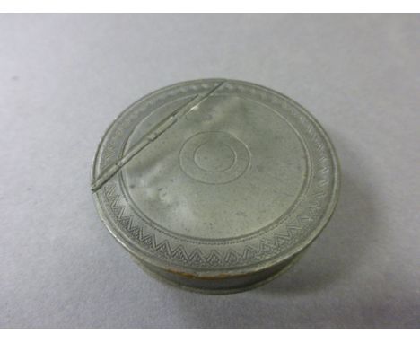 Antique Pewter Snuff Box