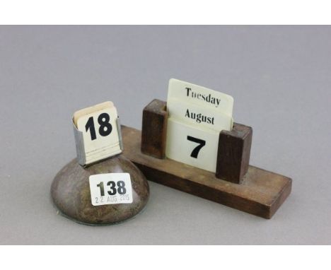 Deco Desk Calendar and a Serpentine Desk Calendar