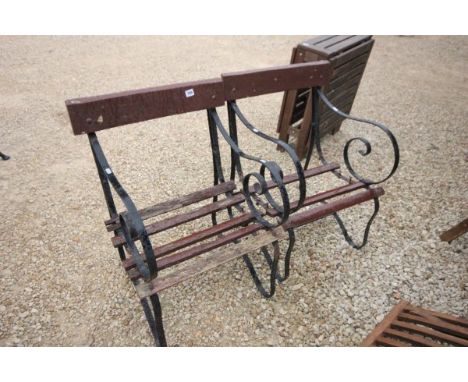 Two Metal Framed and Wooden Garden Chairs