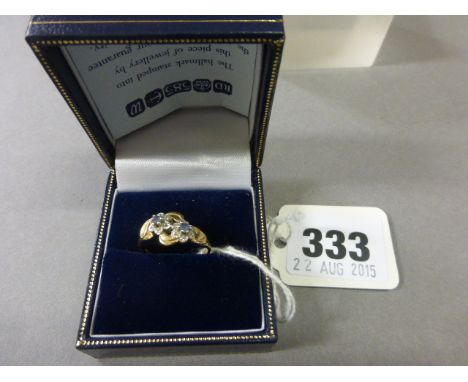 Royal Doulton 14k Diamond and Sapphire Ring