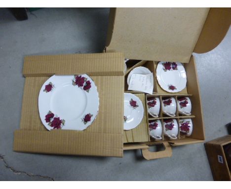 Ridgway 'Picardy Rose' 21 Piece Tea Service, as new in original presentation box