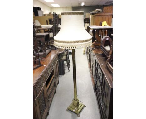 Contemporary Brass Standard Lamp with classical column support