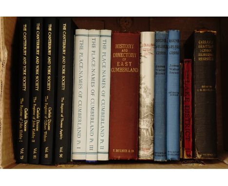 A quantity of books pertaining to Cumbria and the Lake District comprising Bulmer's 1884 Directory of East Cumberland, a Mich