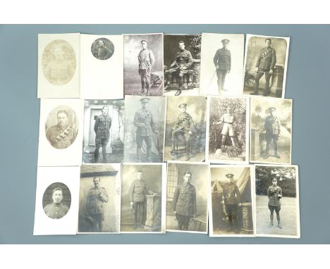 Approximately 40 Great War photographic portrait and similar postcards