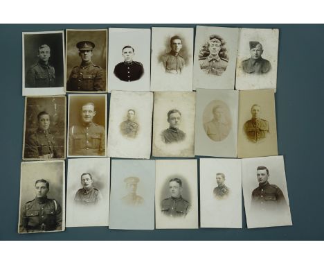 Approximately 40 Great War photographic portrait and similar postcards