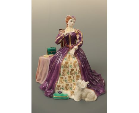 A royal Worcester figurine "Mary Queen Of Scots" CW374, limited edition number 1147/4500 with certificate, 20 cm high, (free 