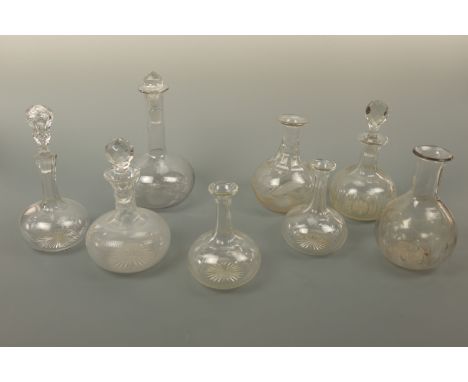 Victorian shaft-and-globe decanters and carafes