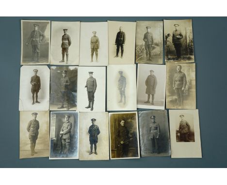 Approximately 40 Great War photographic portrait and similar postcards