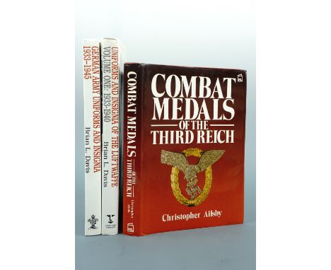 German Third Reich uniforms, insignia and medal reference books comprising Ailsby, "Combat Medals of the Third Reich", 1987, 