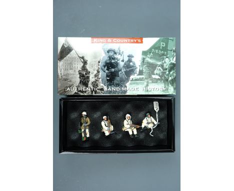 A King &amp; Country scale model Battle of the Bulge Winter Tank Riders