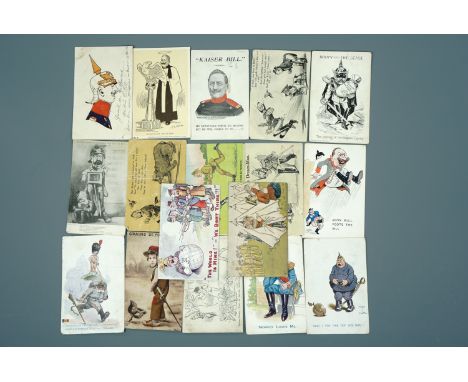 A small group of Great War humorous and postcards mocking the Kaiser and German army