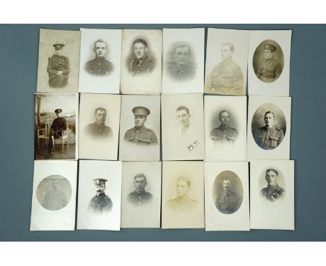Approximately 40 Great War photographic portrait and similar postcards