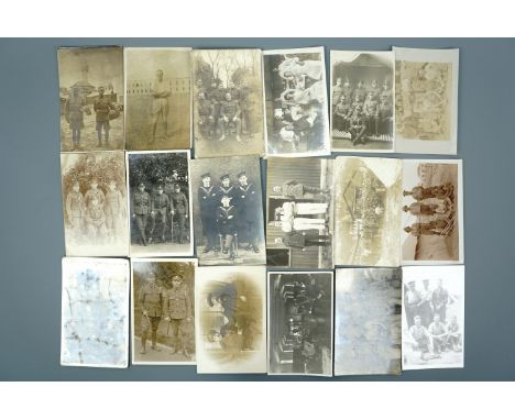 Approximately 40 Great War photographic portrait and similar postcards