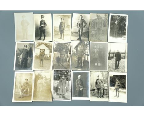 Approximately 40 Great War photographic portrait and similar postcards