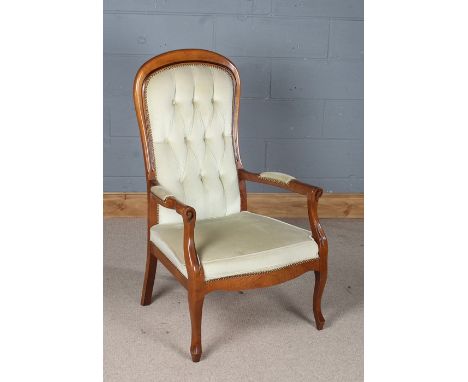French style armchair, with button back upholstery, 110cm high