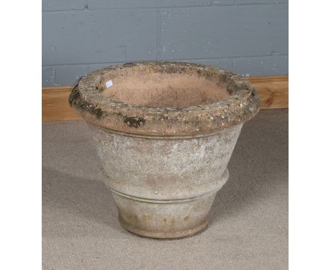 Reconstituted stone planter, with tapering body, 58cm diameter, 48cm high