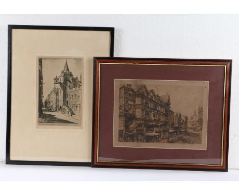Collection of prints, to include Tolbooth Edinburgh, Chester, Fothergill print, Lady Dashwood, Sold! Not Worth powder and sho